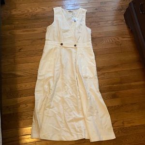 Madewell cream button dress